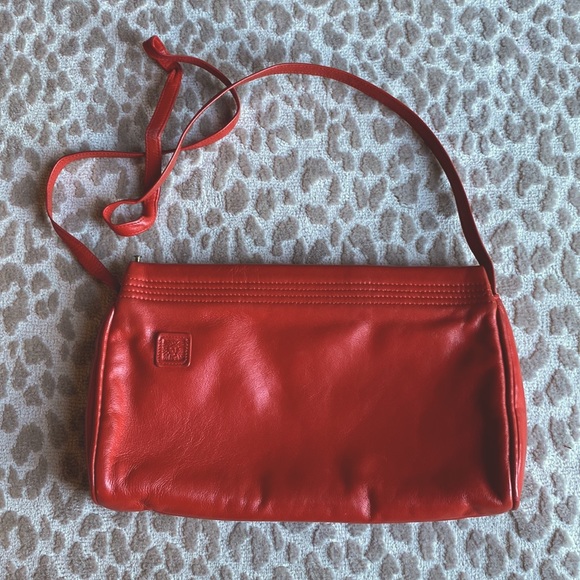 Vintage Anne Klein Orange Shoulder Bag/Clutch 🍊 - Picture 1 of 7